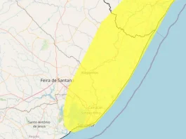 Alerta de chuva bahia 17 de junho