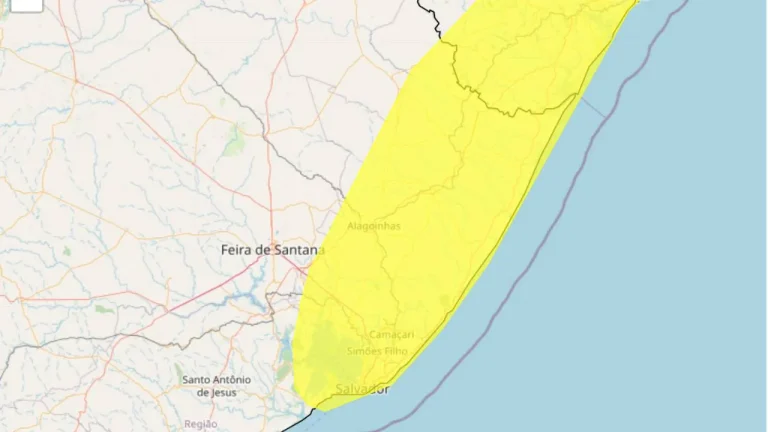 Alerta de chuva bahia 17 de junho