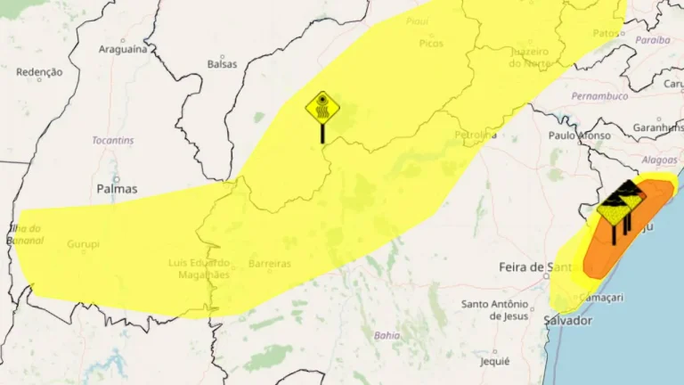 Alertas Inmet Bahia 13 de junho