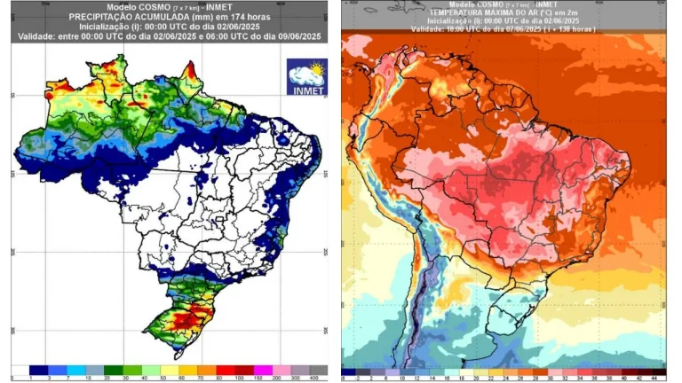 previsao inmet ate 9 de junho