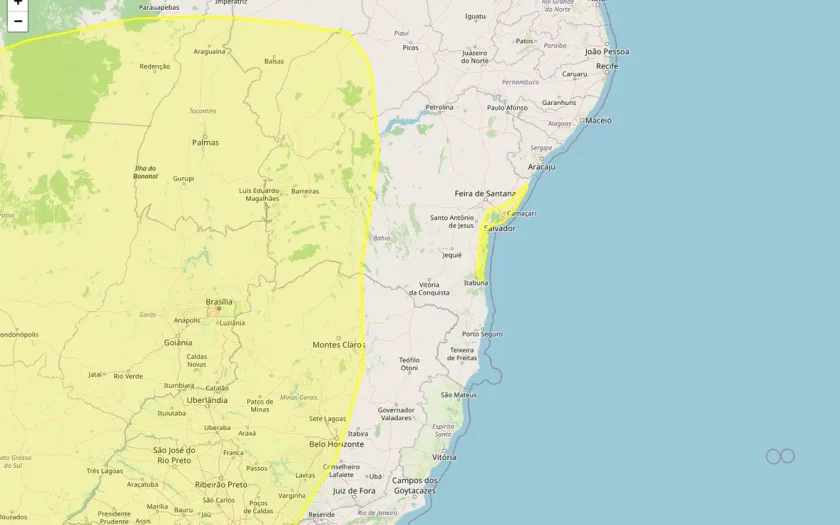 Bahia tem 89 municípios sob alertas meteorológicos para baixa umidade e acumulado de chuva nesta quinta-feira