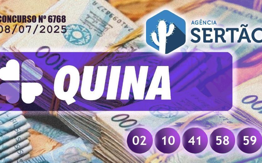 Confira o resultado da Quina 6768, sorteada nesta terça-feira
