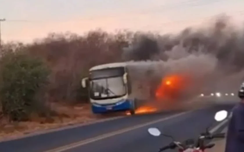 Onibus novo horizonte fogo