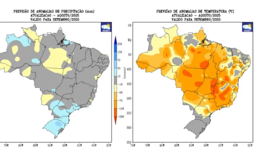 Previsão setembro 2025 - Inmet