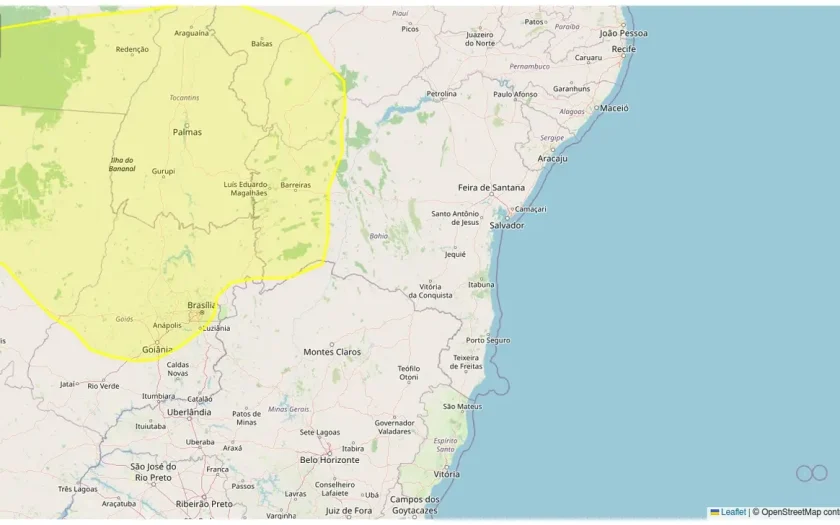 Inmet emite alerta de baixa umidade para 30 municípios da Bahia nesta quarta-feira