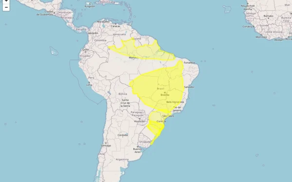 Sete alertas do Inmet para ventos costeiros, chuvas intensas e baixa umidade atingem 3385 municípios no Brasil nesta quinta-feira