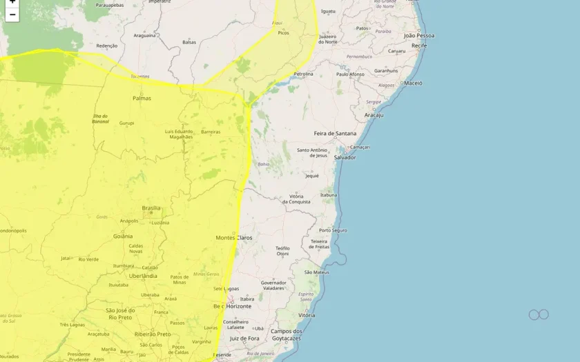 Alerta do Inmet: Bahia tem 47 municípios sob risco de baixa umidade nesta quarta-feira