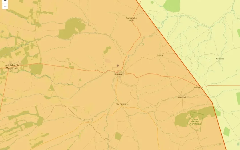 Barreiras está sob alertas meteorológicos para baixa umidade nesta segunda-feira