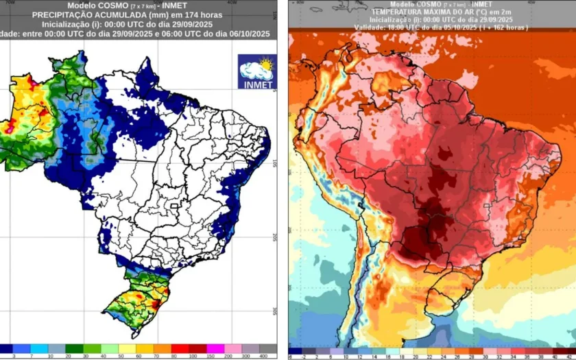 Previsao até 6 de outubro inmet