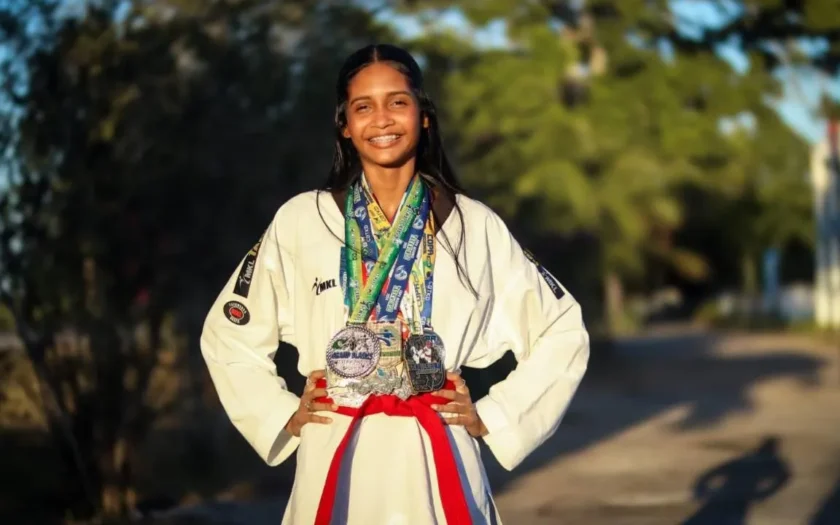Estudante baiana de 16 anos é campeã brasileira de Taekwondo