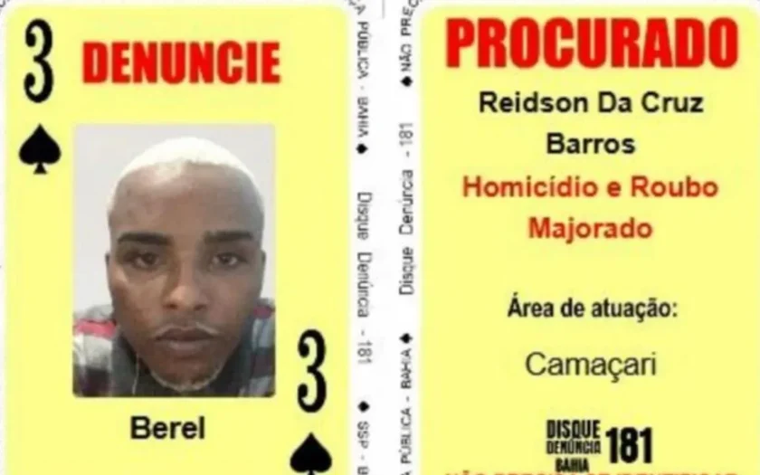 Três de Espadas do Baralho do Crime foi preso pela Polícia Civil