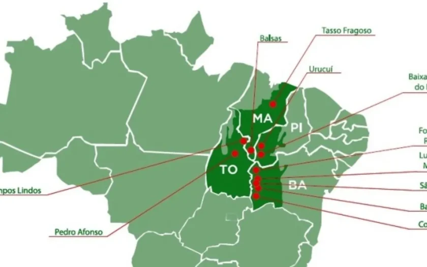 Mapa defende nova definição do Matopiba com total inclusão do Cerrado no Piauí