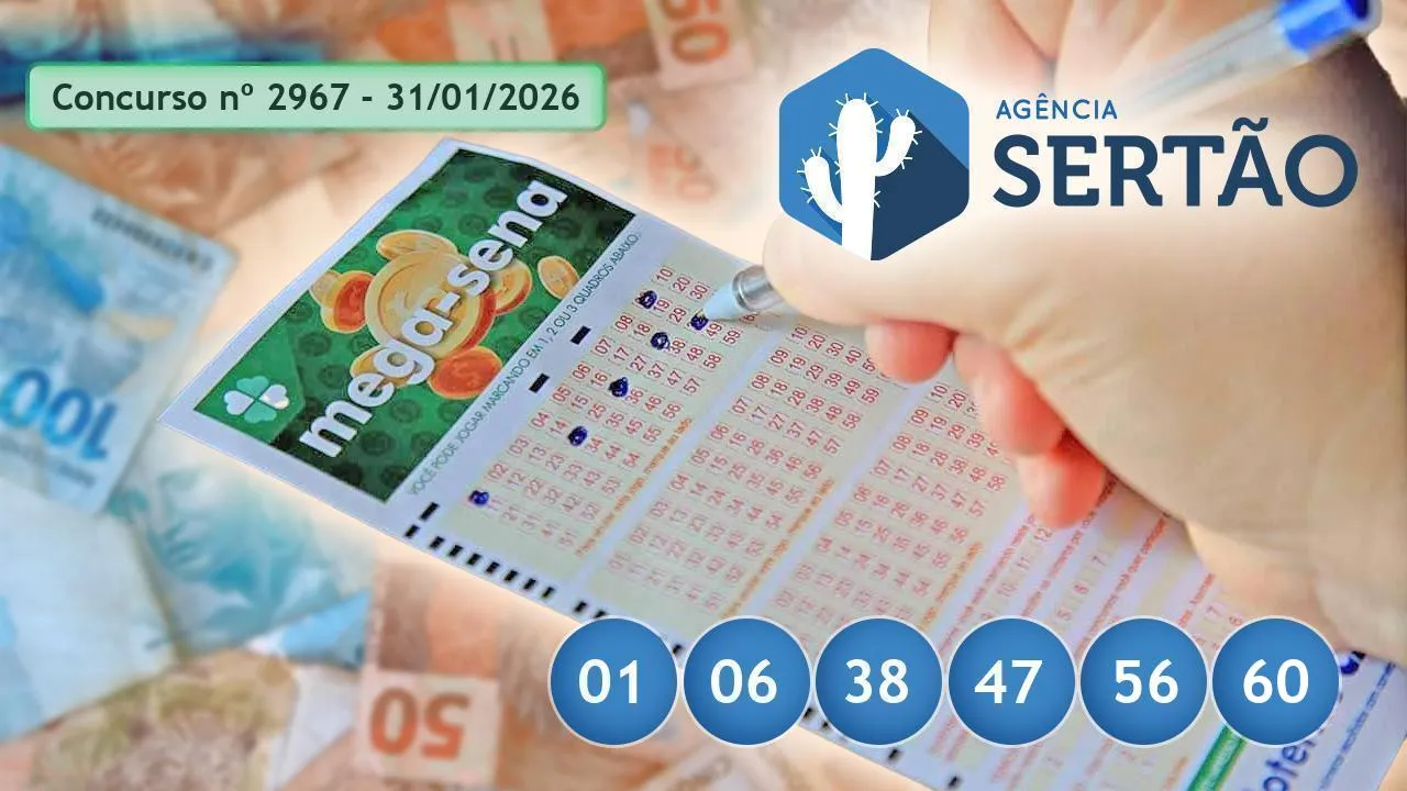Confira o resultado da Mega-Sena 2967, sorteada neste sábado