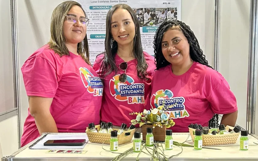 jovens cientistas sabonete capim limão