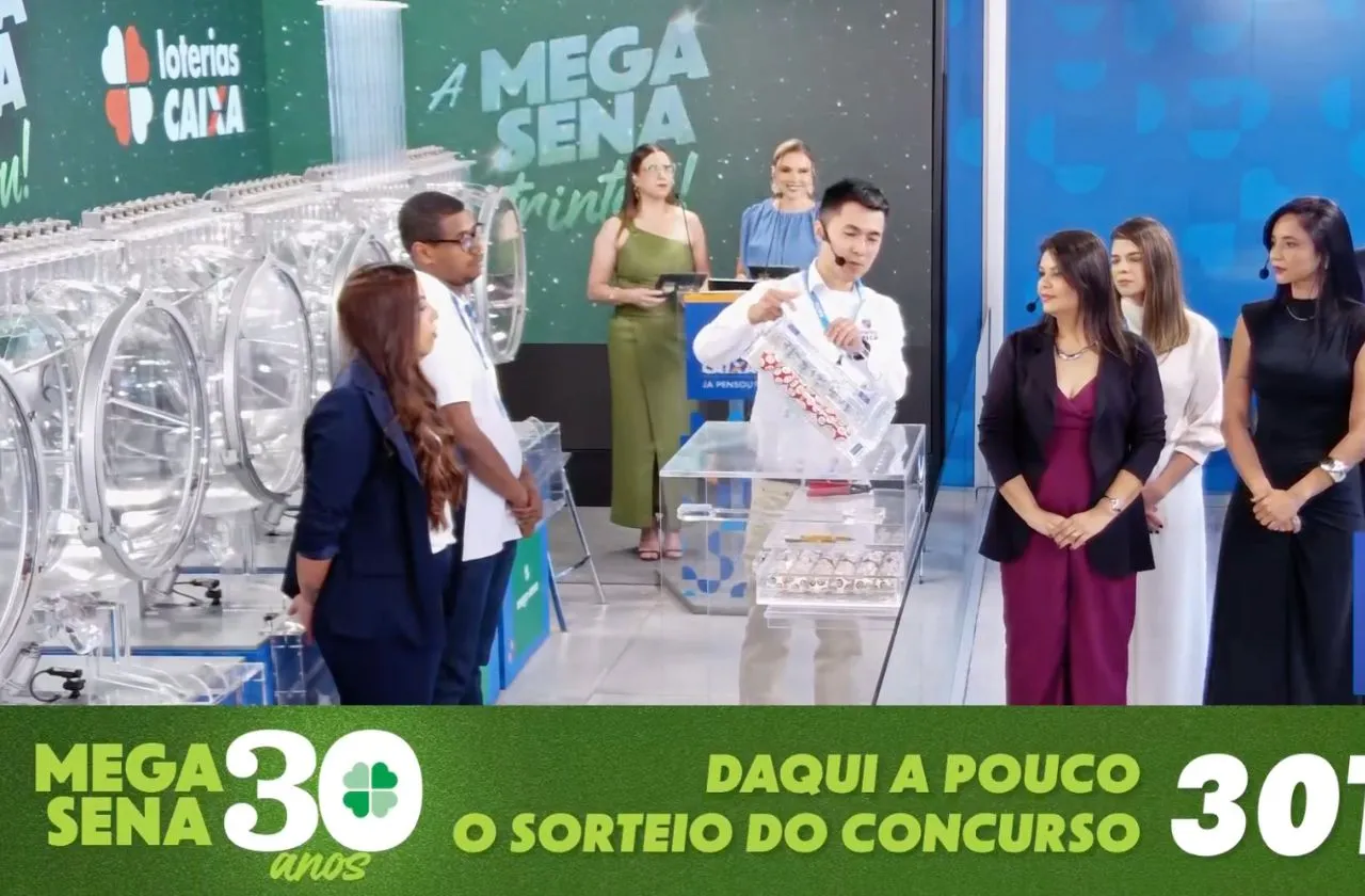 Acompanhe ao vivo o sorteio da Mega-Sena especial 30 anos neste domingo