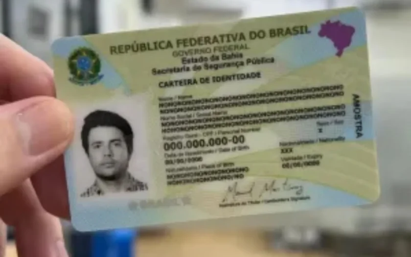 Carteira de identidade nacional policarbonato