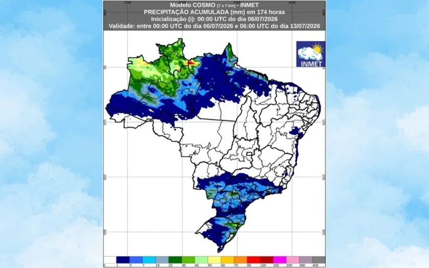 previsao 13 de julho Inmet
